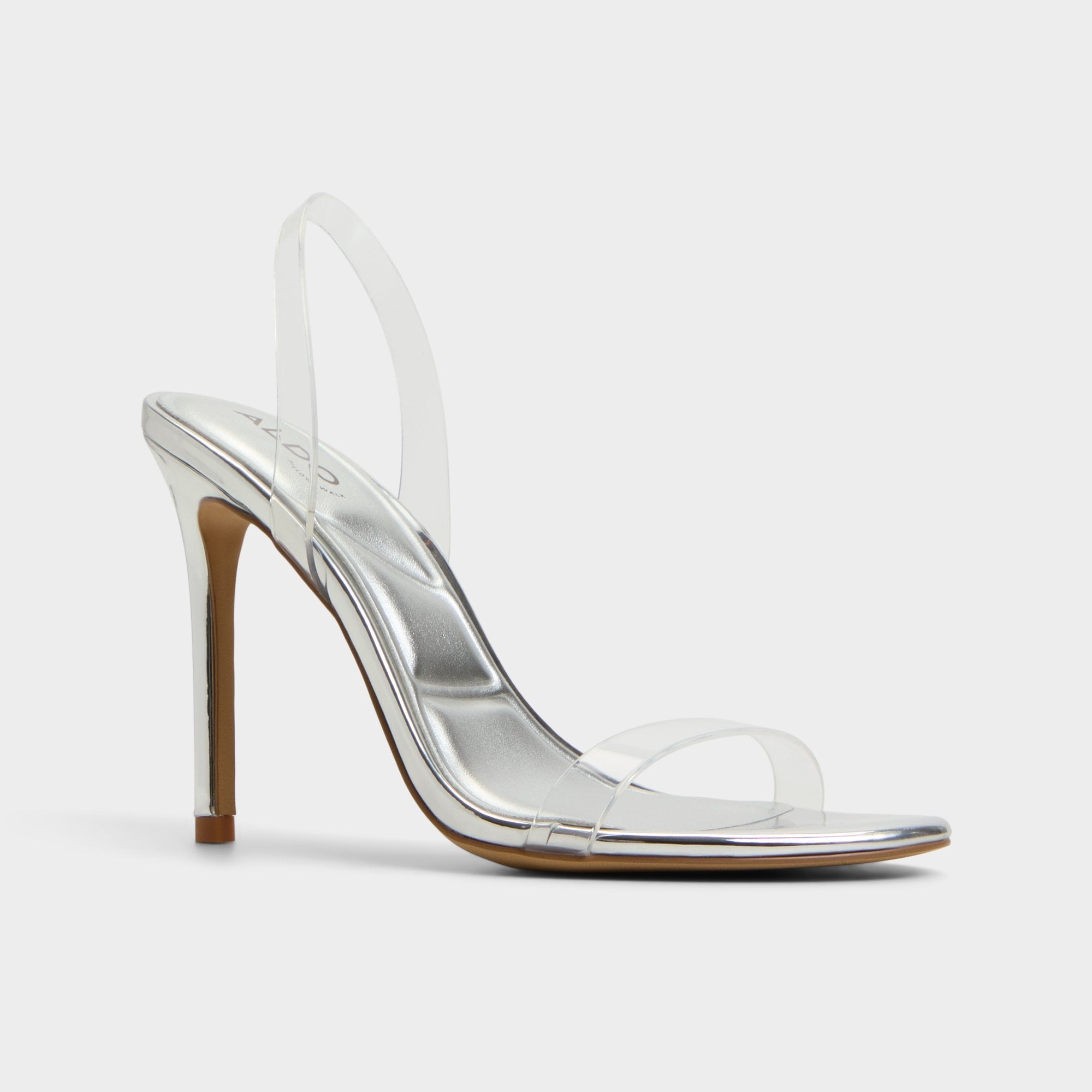 Stiletto heel Quinilynn Silver Women's Iridescent metallics - Strappy heeled sandal