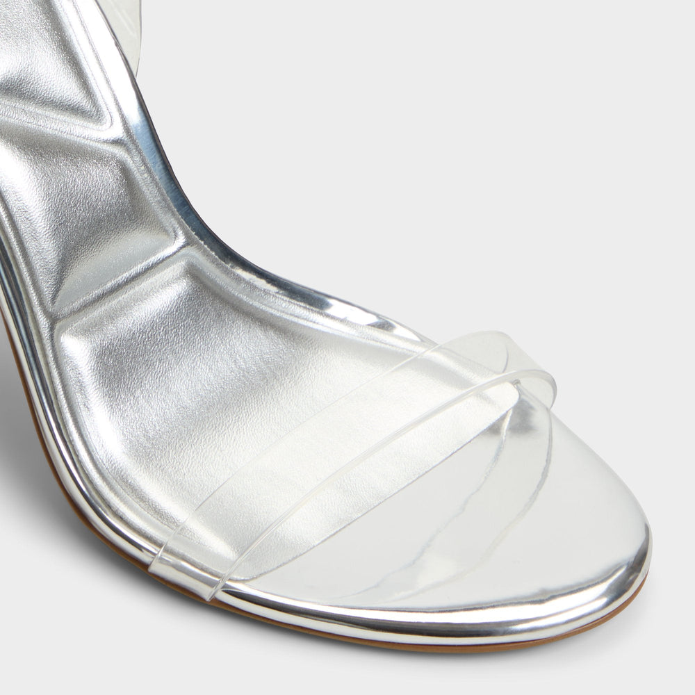Stiletto heel Quinilynn Silver Women's Iridescent metallics - Strappy heeled sandal