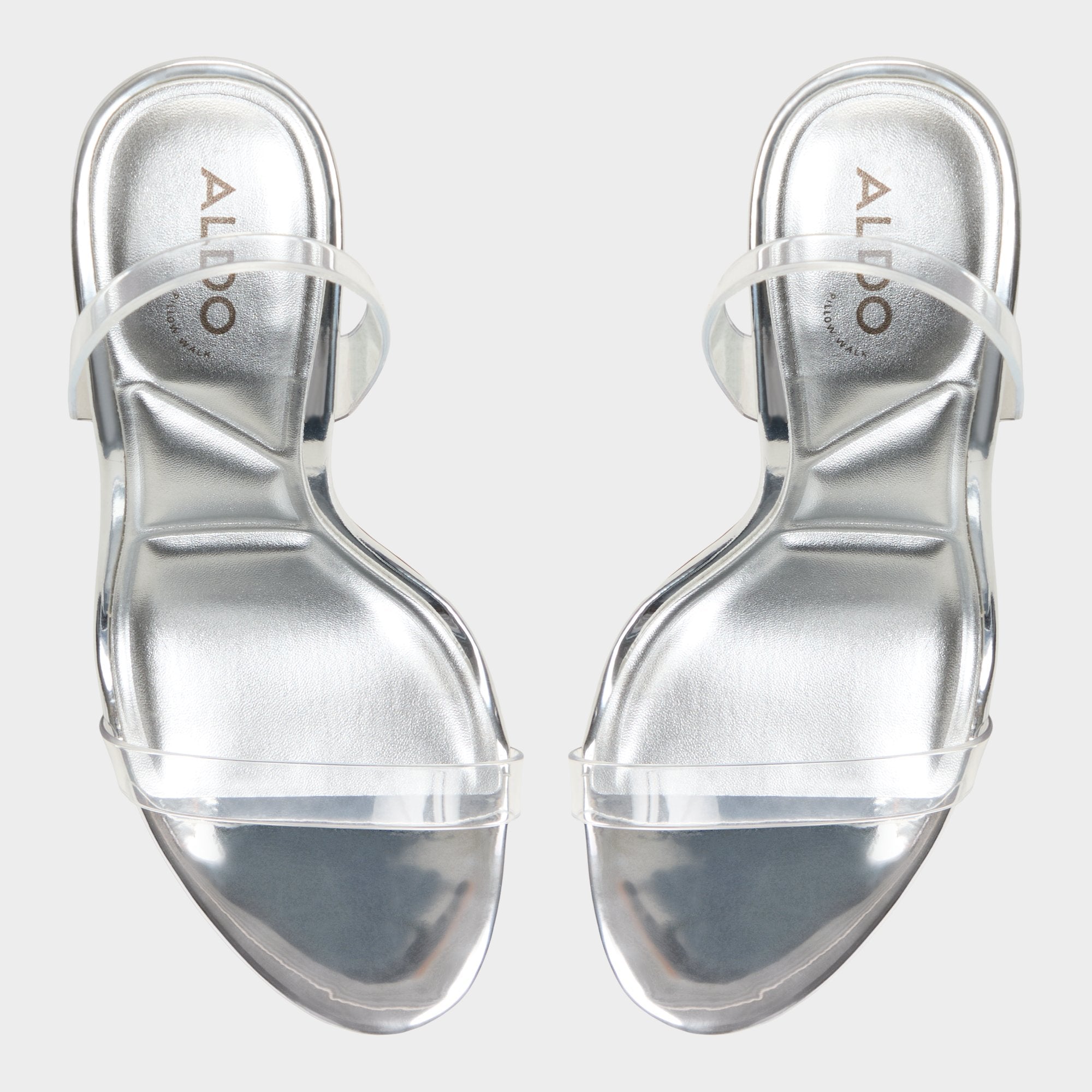 Stiletto heel Quinilynn Silver Women's Iridescent metallics - Strappy heeled sandal