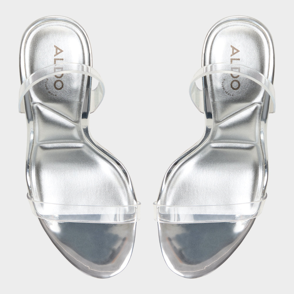 Stiletto heel Quinilynn Silver Women's Iridescent metallics - Strappy heeled sandal