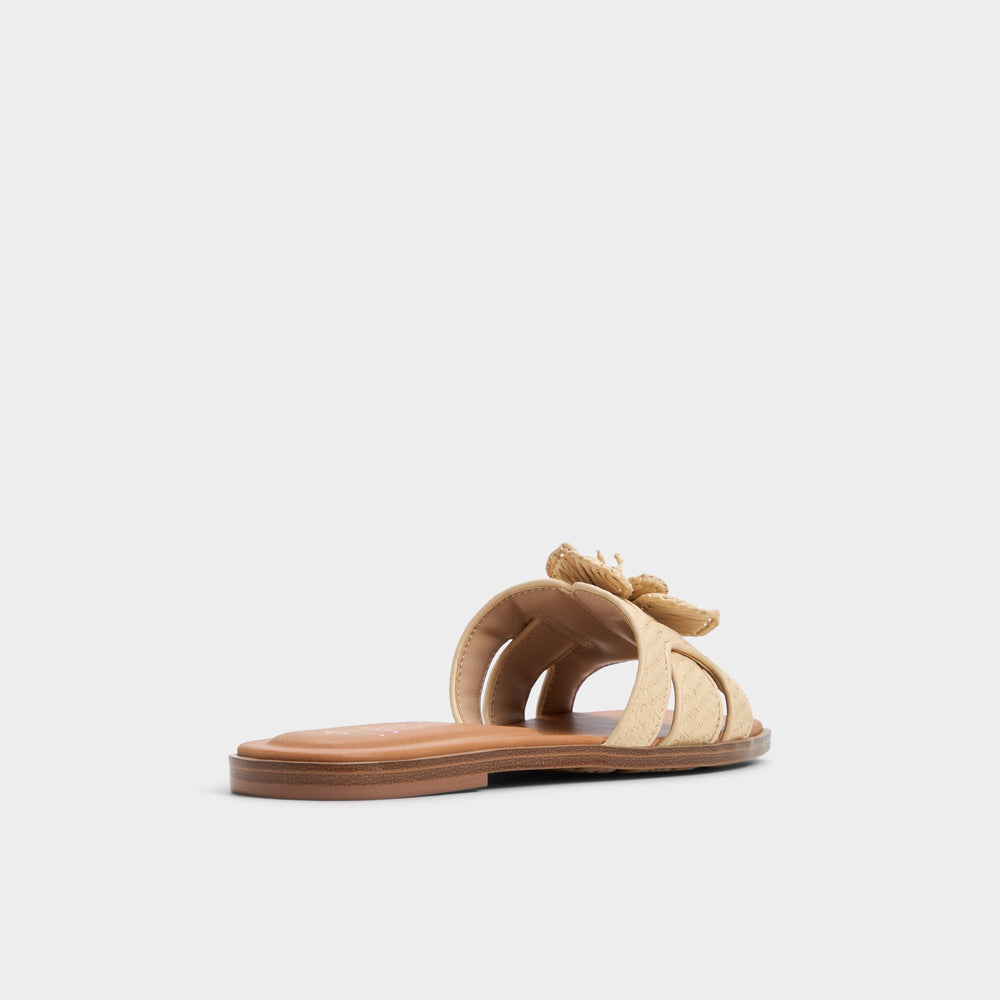 Seaflower Light Beige Women's Flats - Slide sandal