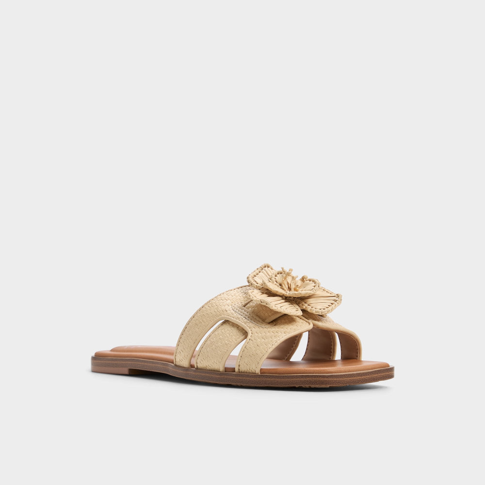 Seaflower Light Beige Women's Flats - Slide sandal