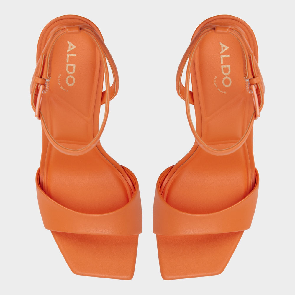 Illustrious Medium Orange Women's Strappy Heels - Strappy heeled sandal Stiletto heel