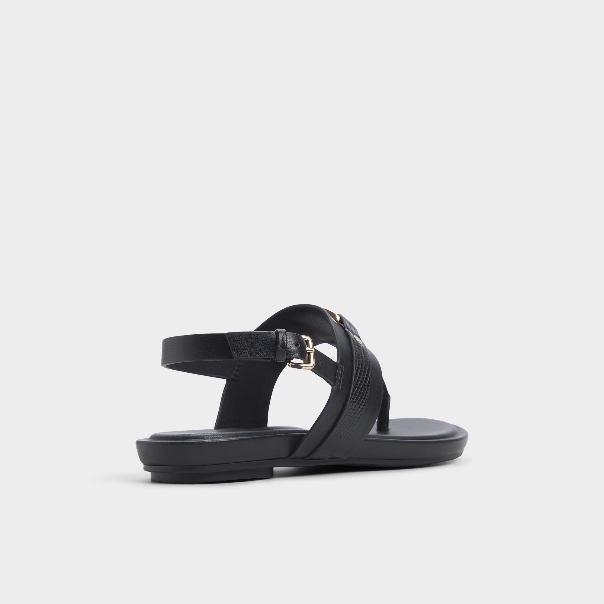 Taylen Black Women's Footbed sandals - T-strap sandal