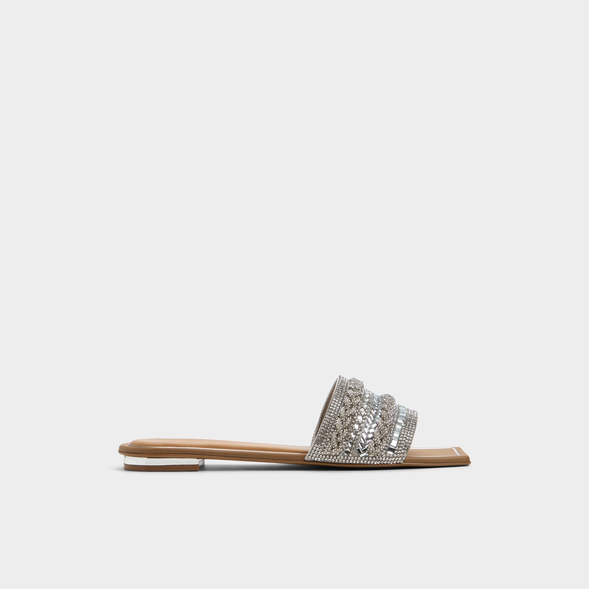 Navalia Silver Women's Flats - Slide sandal