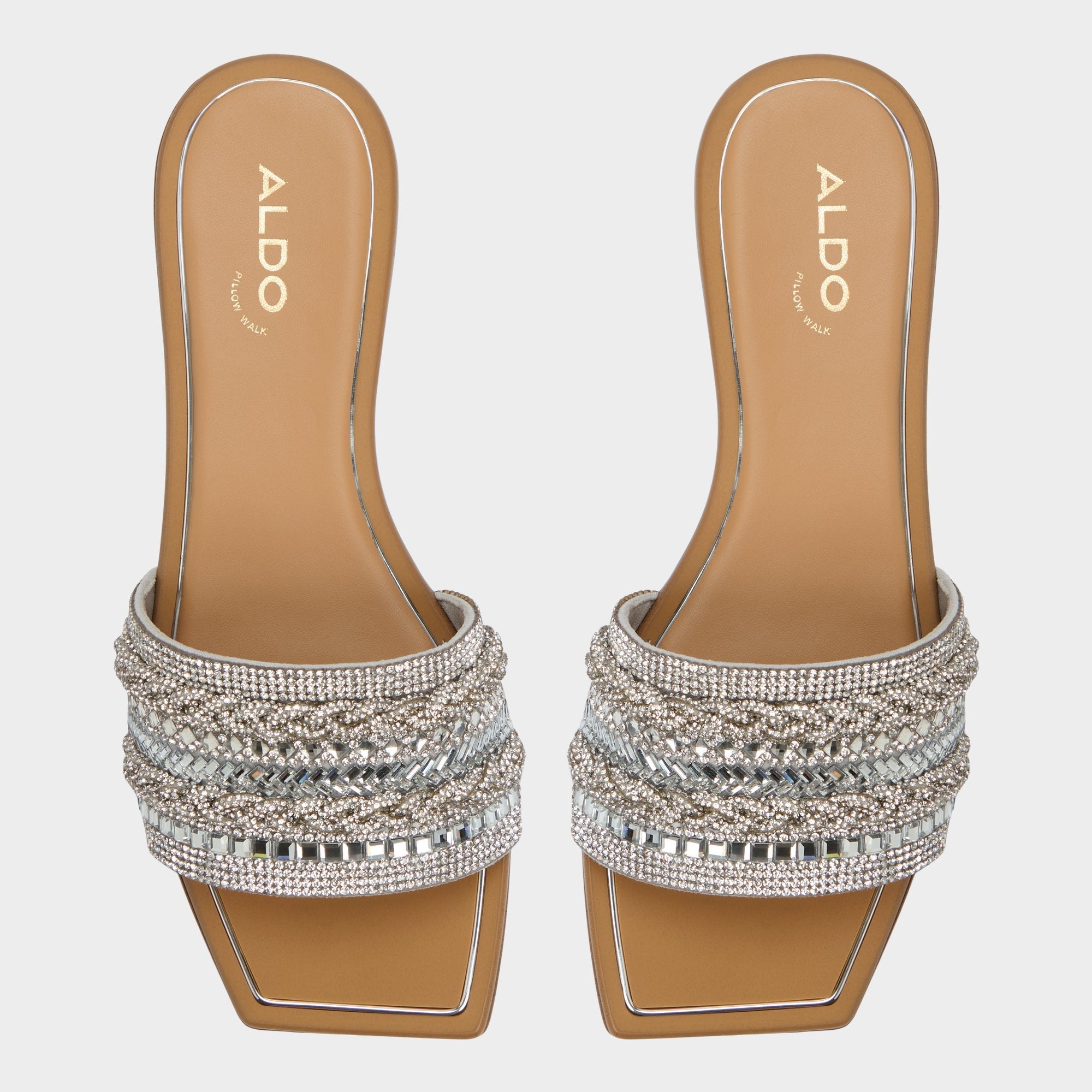 Navalia Silver Women's Flats - Slide sandal