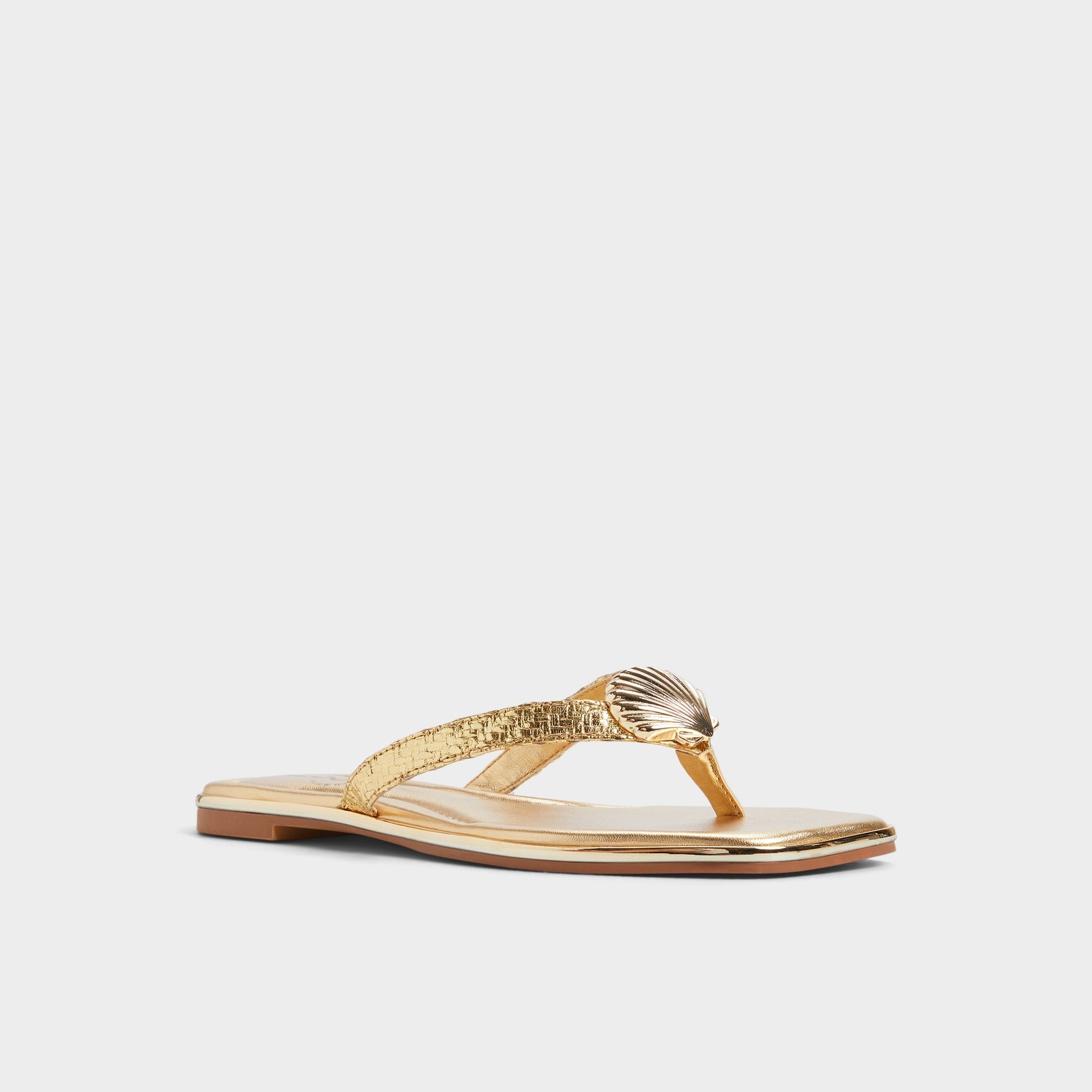 Conchiglia Gold Women's Flats - Flip flop