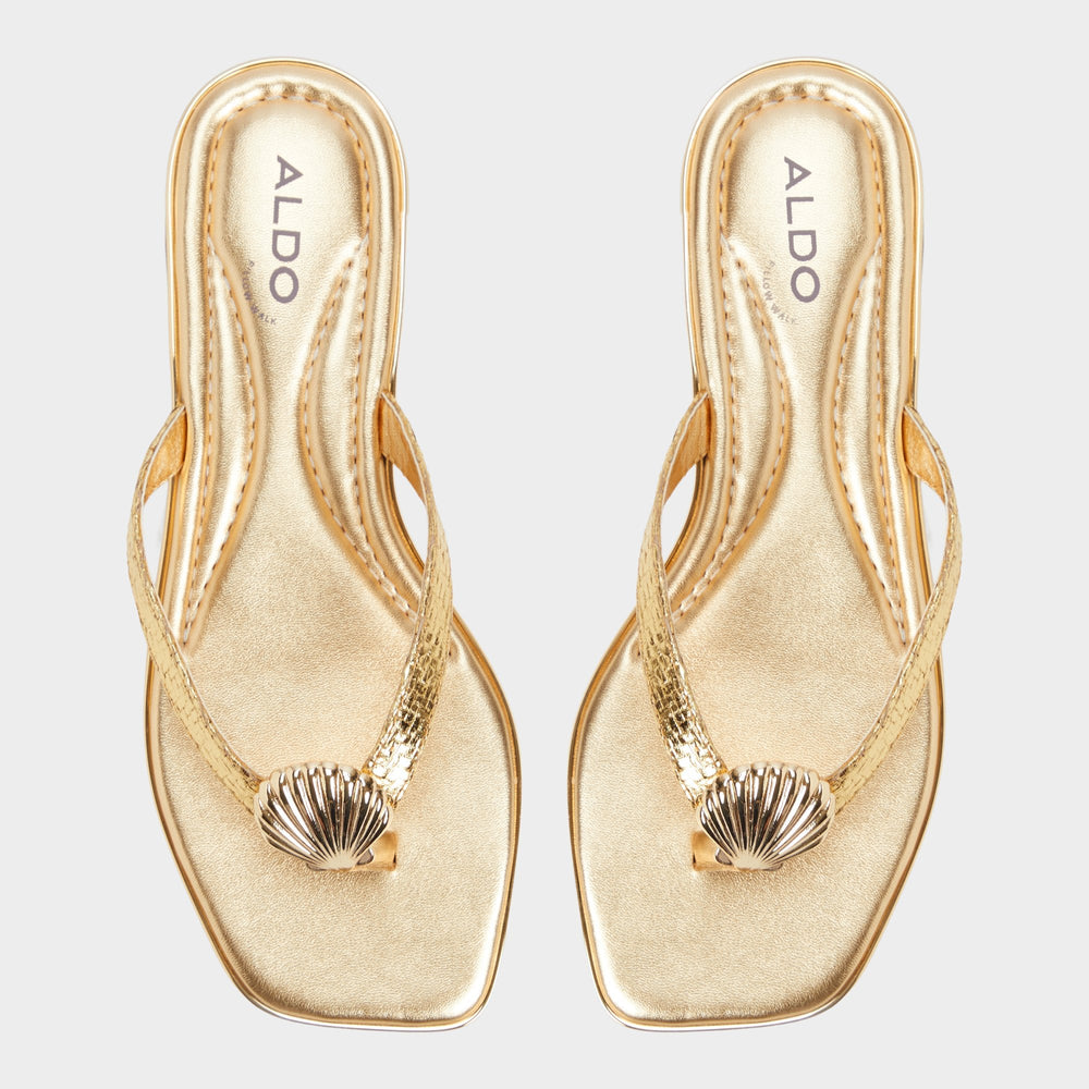 Conchiglia Gold Women's Flats - Flip flop