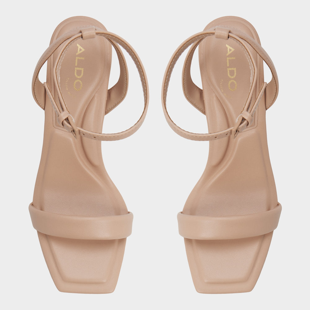 Block heel Aurorai Bone Women's Strappy sandals - Strappy heeled sandal