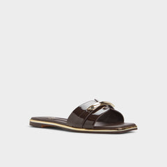 Darlina Medium Brown Women's Flats - Slide sandal