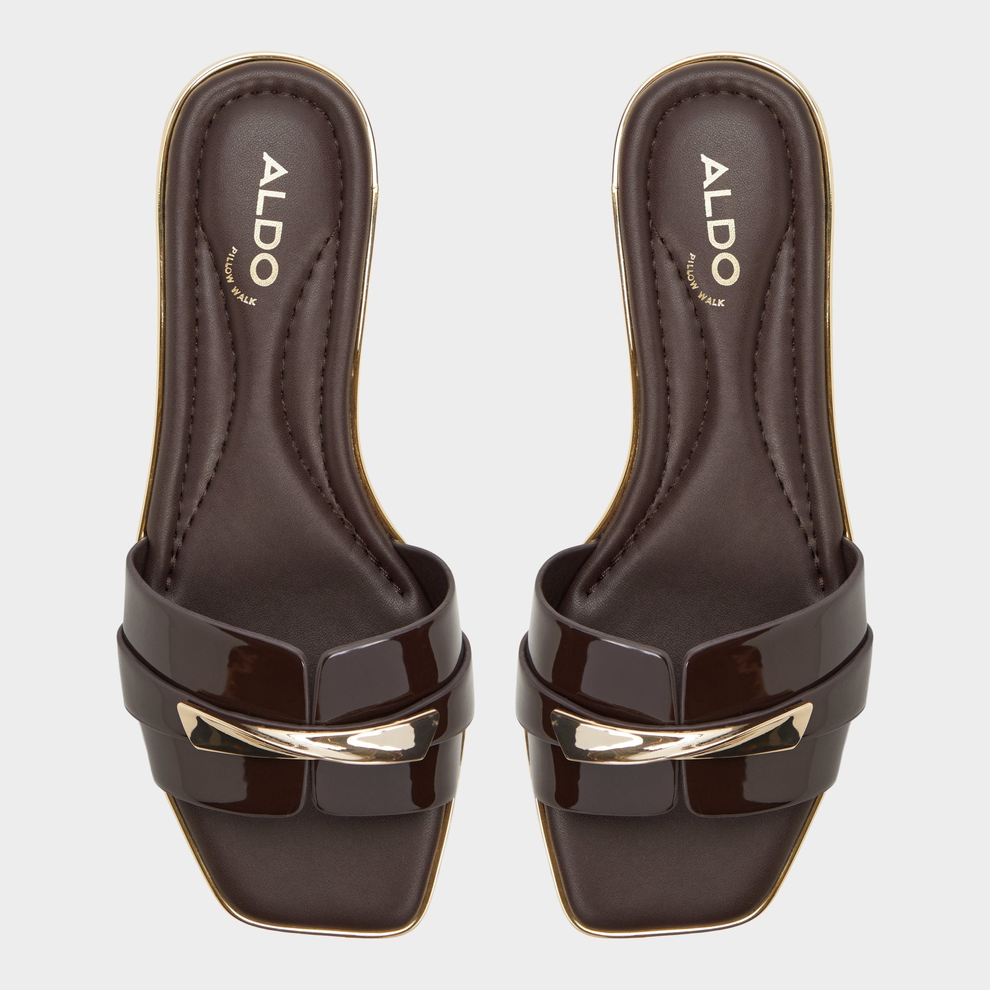 Darlina Medium Brown Women's Flats - Slide sandal