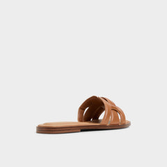 Eleny Medium Brown Women's Flats - Slide sandal