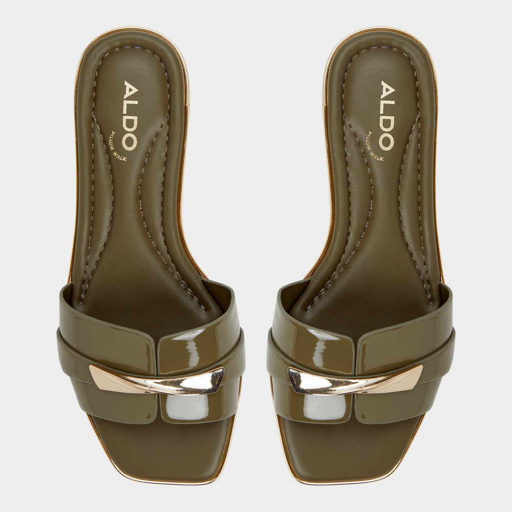 Darlina Other Green Women's Flats - Slide sandal