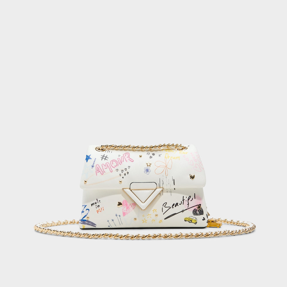 Doodlesoftpufff in White Combo - Crossbody bag