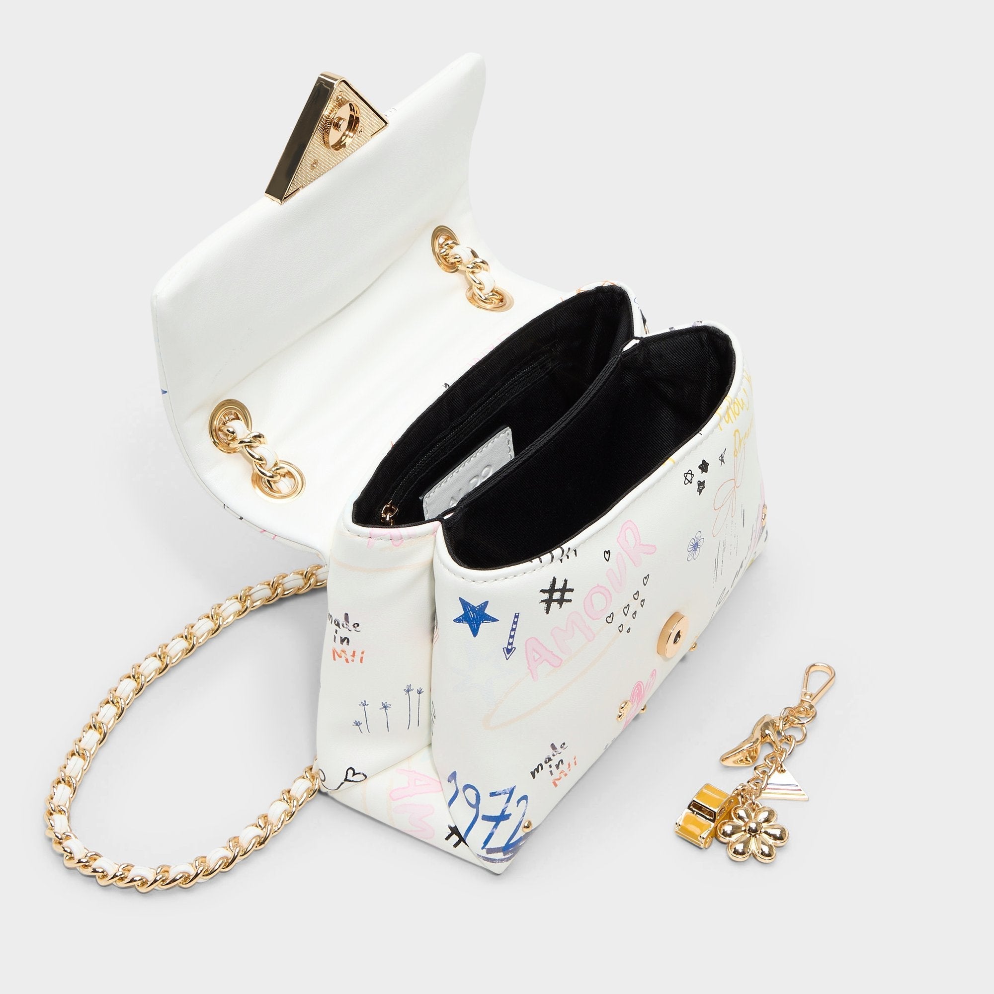 Doodlesoftpufff in White Combo - Crossbody bag