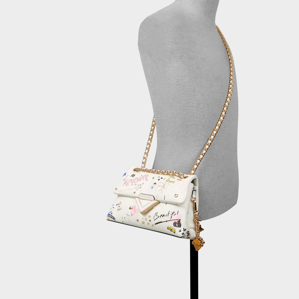 Doodlesoftpufff in White Combo - Crossbody bag