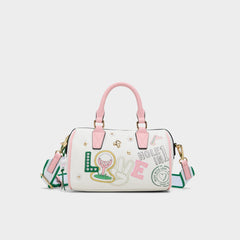 Fisney White Combo Women's Mini bags - Barrel bag