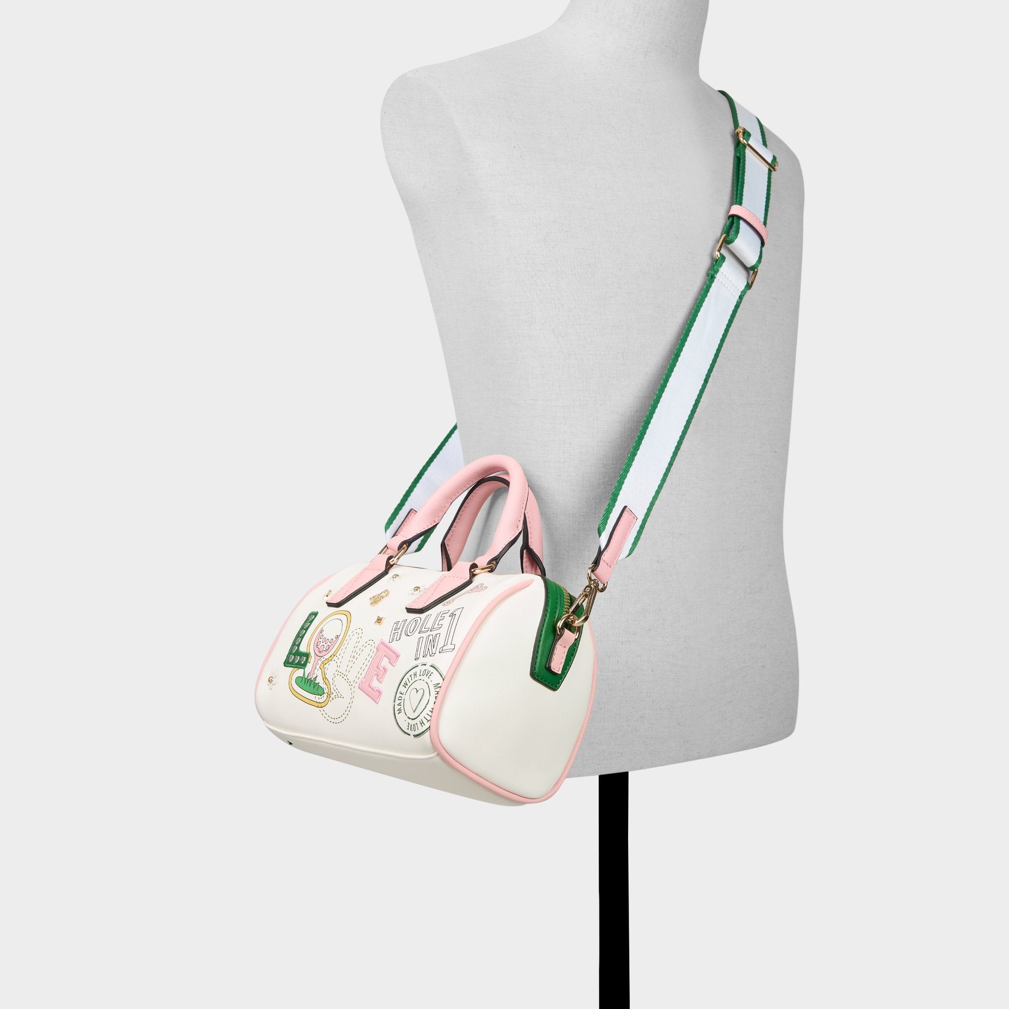 Fisney White Combo Women's Mini bags - Barrel bag