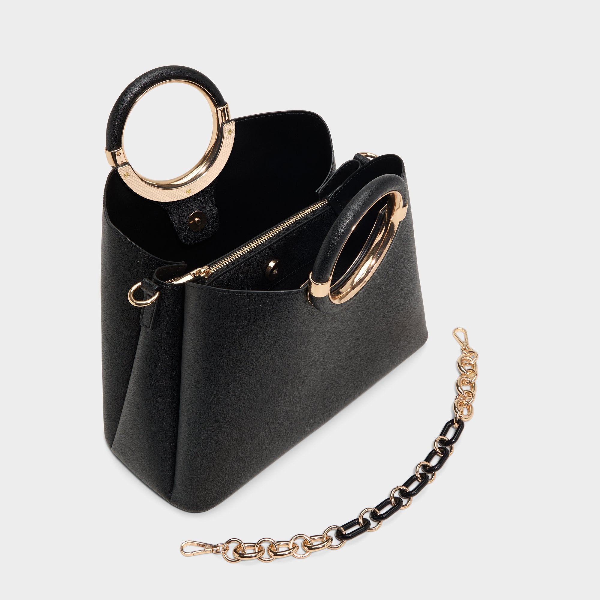 Dovieex Black Women's Top Handle Bags - Satchel bag