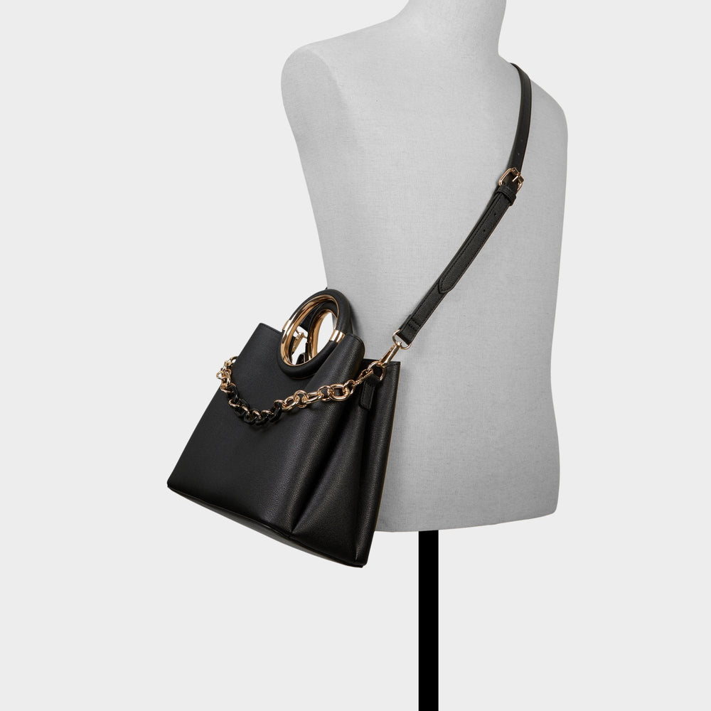 Dovieex Black Women's Top Handle Bags - Satchel bag