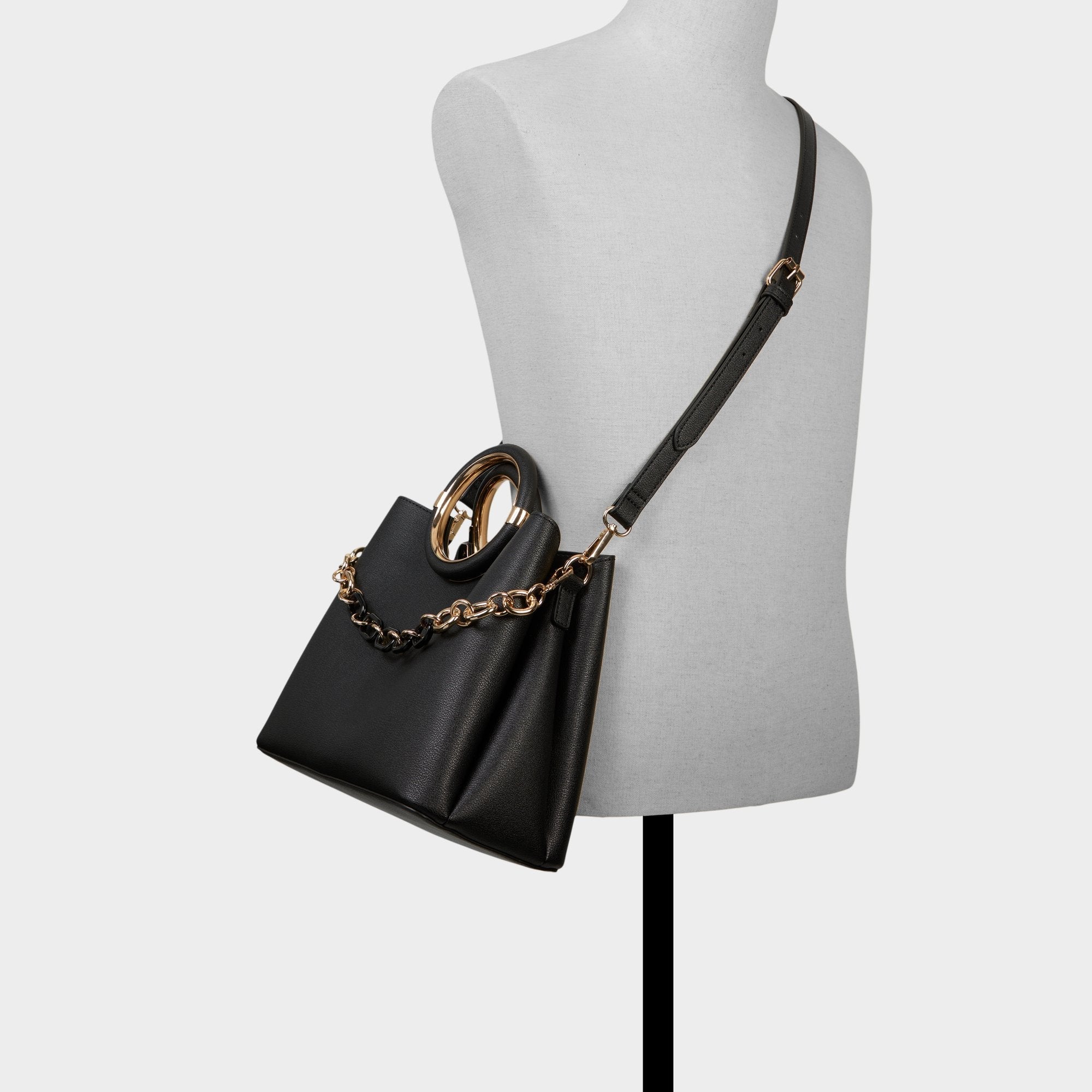 Dovieex Black Women's Top Handle Bags - Satchel bag