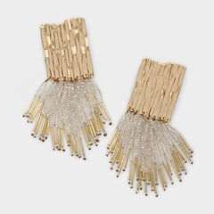 Dazira in Light Yellow - Statement earrings