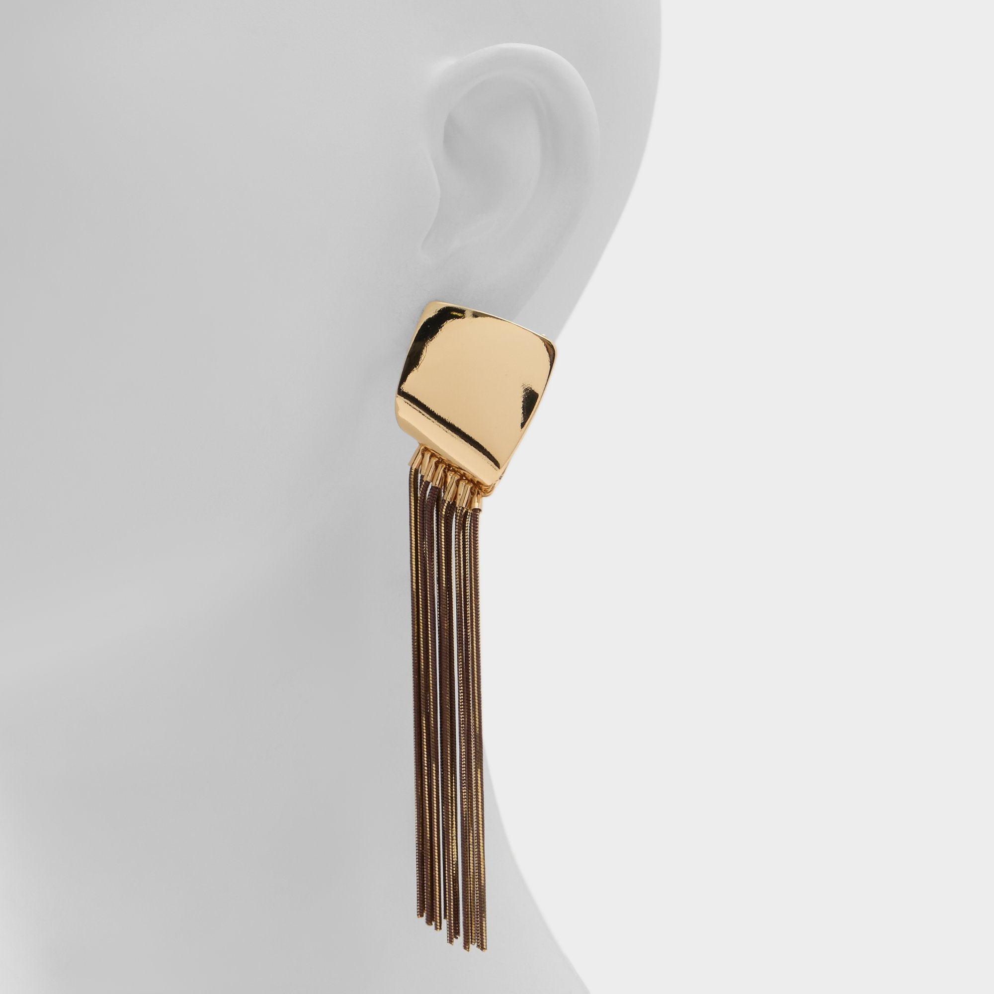 Wallow in Light Brown - Statement earrings