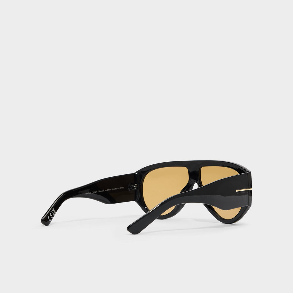 Kristiinaa in Black Gold Multi - Aviator sunglasses