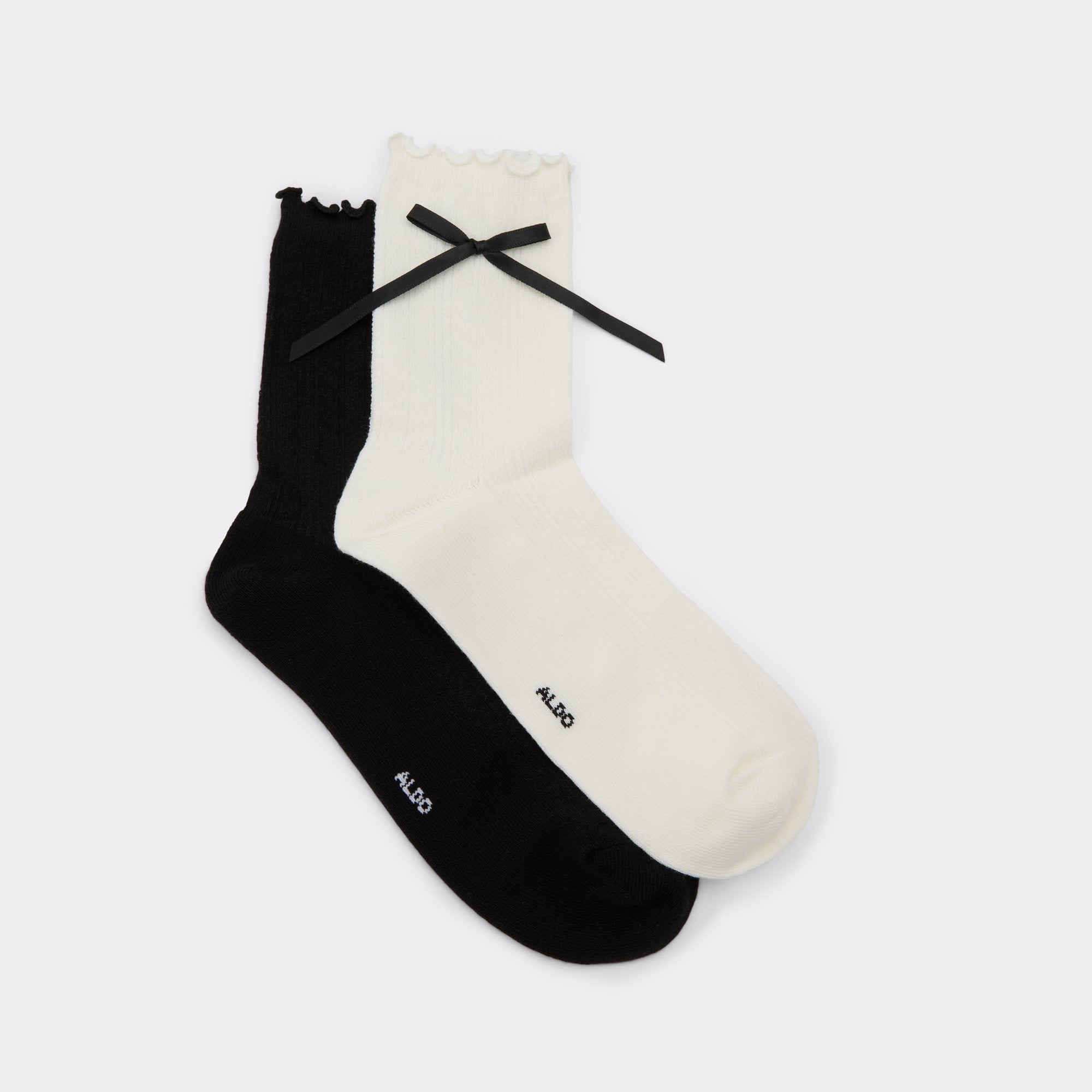 Cutiebow in Black White - Socks