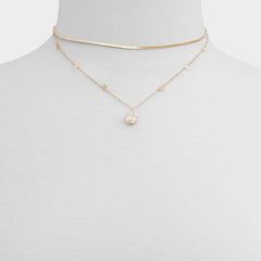 Teardrop Gold/Clear Multi Women's Necklaces - Necklace