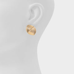 Buttons in Gold - Button earrings