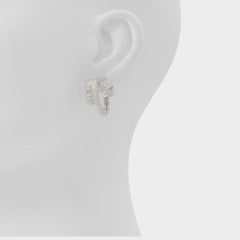 Glitzys in Silver Clear Multi - Hoop earrings