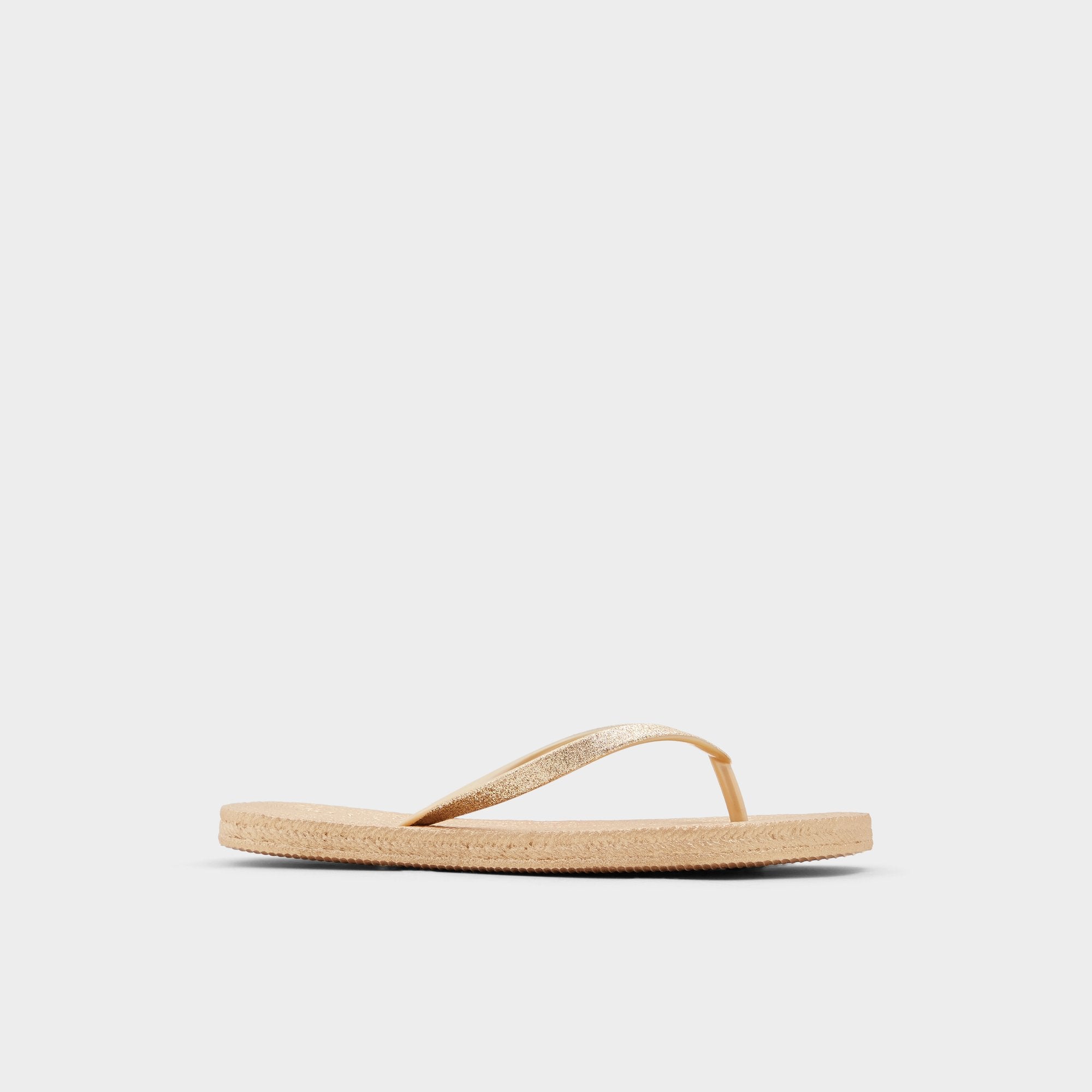 Aloomba Gold Women's Flats - Flip flop