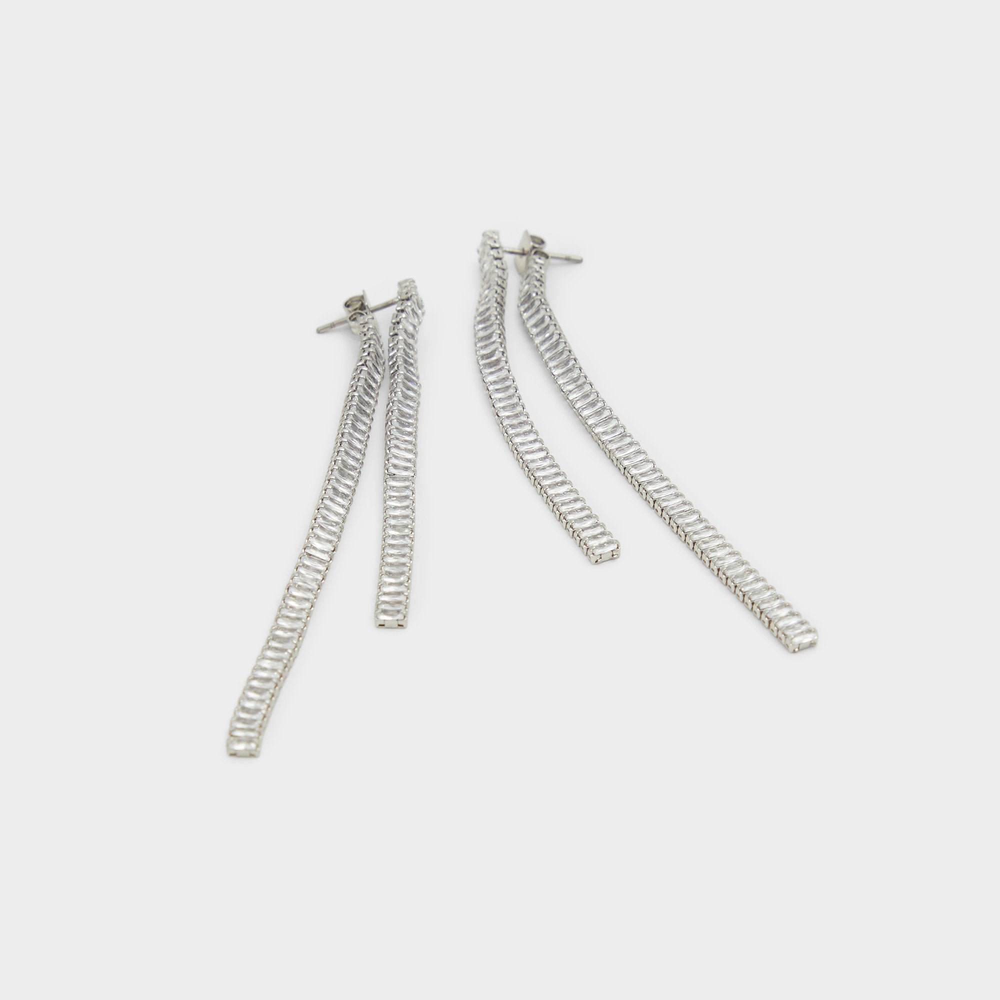 Svetna Silver/Clear Multi Women's Earrings - Drop earrings