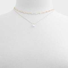 Flein Gold/Clear Multi Women's Necklaces - Layered necklace