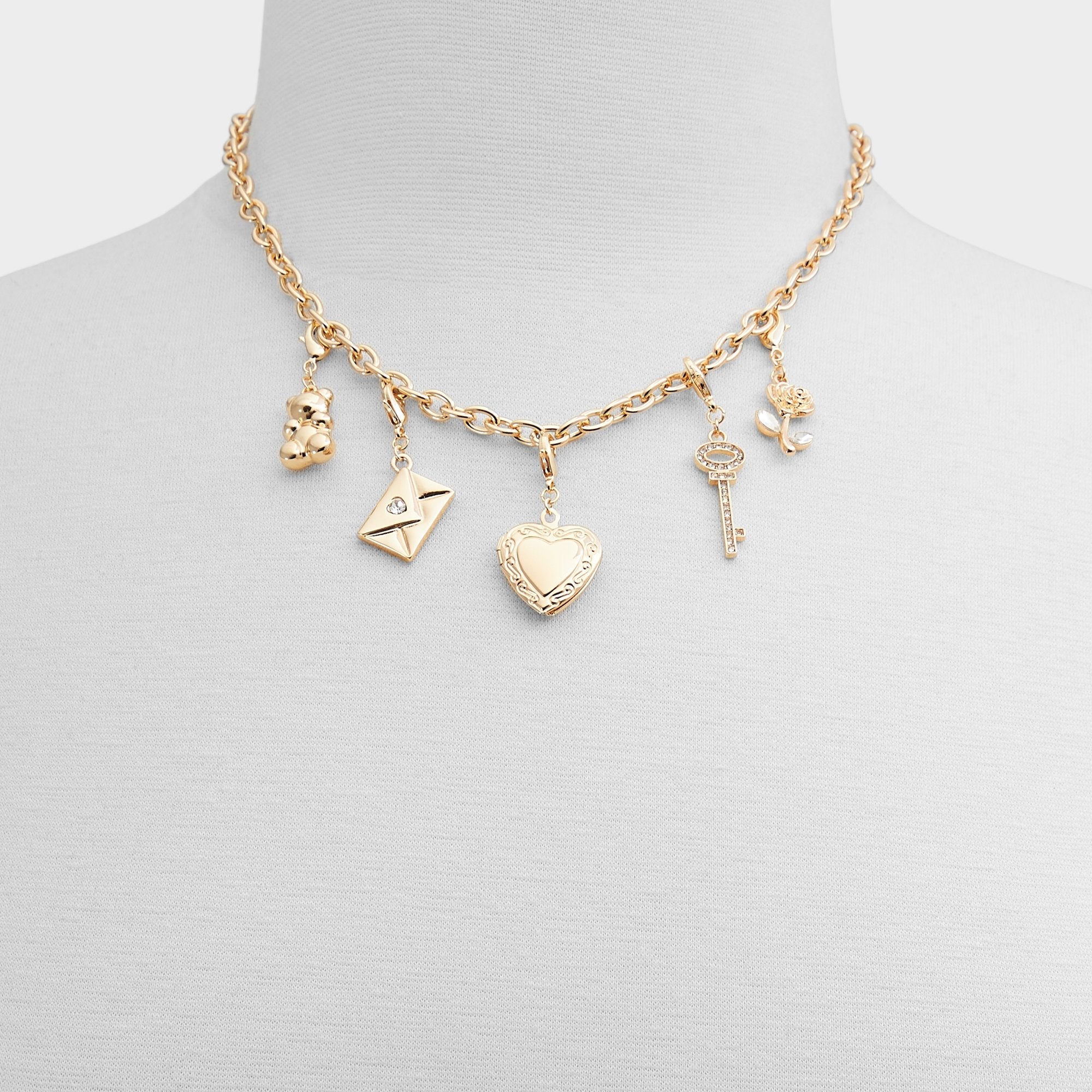 Bemyvalentine Gold/Clear Multi Women's Specialty - Necklace & bracelet set