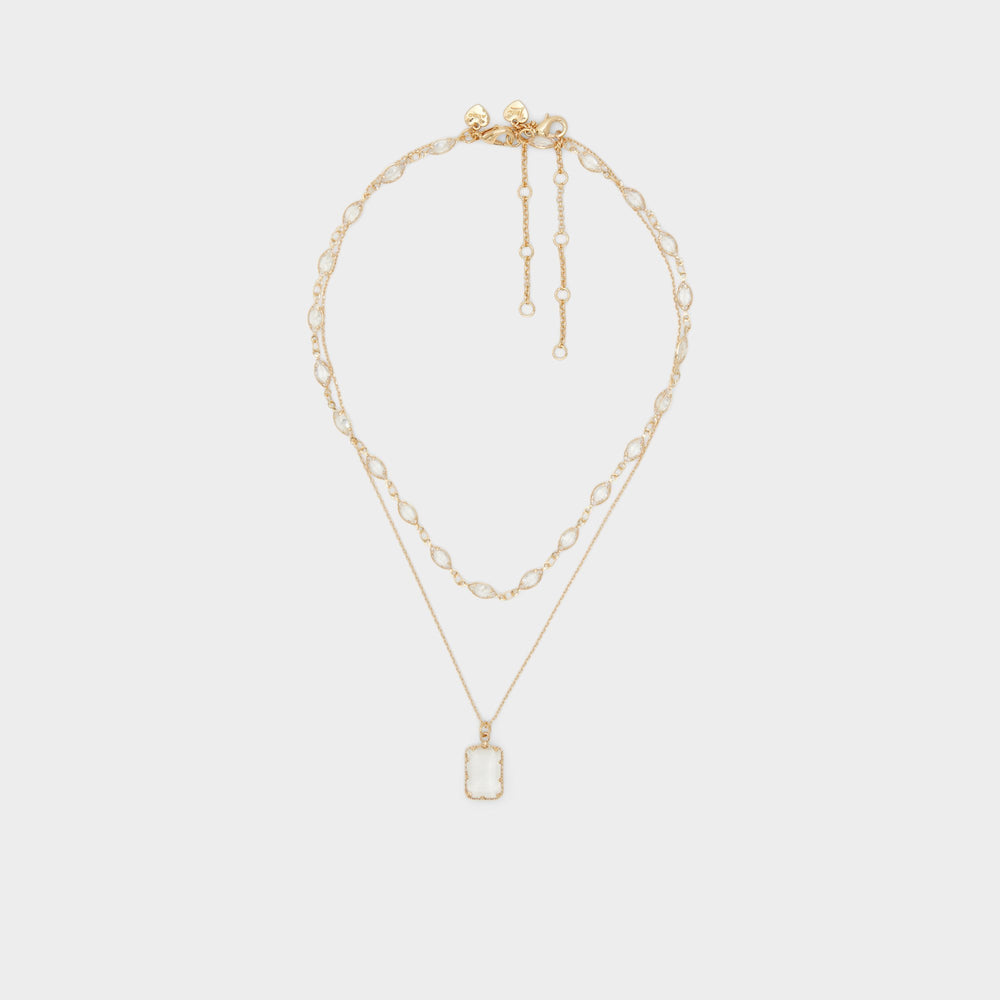 Destinie Gold/Clear Multi Women's Necklaces - Layered necklace