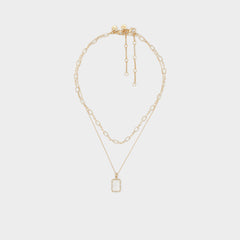 Destinie Gold/Clear Multi Women's Necklaces - Layered necklace