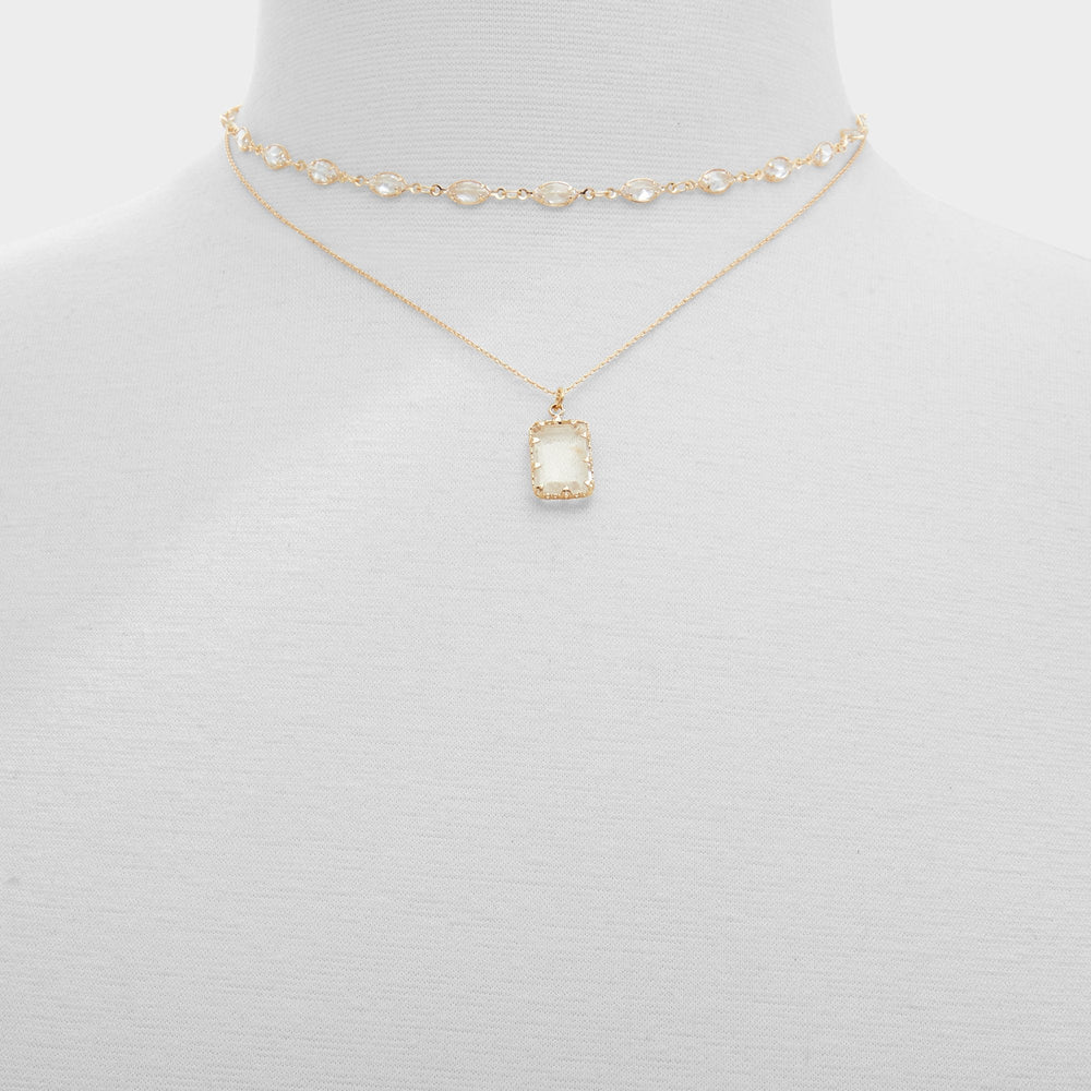 Destinie Gold/Clear Multi Women's Necklaces - Layered necklace