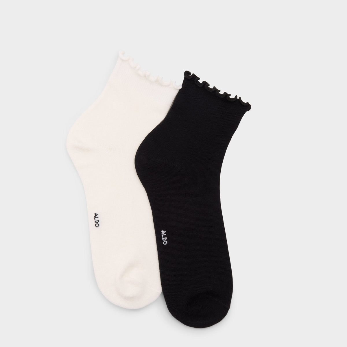 Frilluxe in Black White - Crew socks