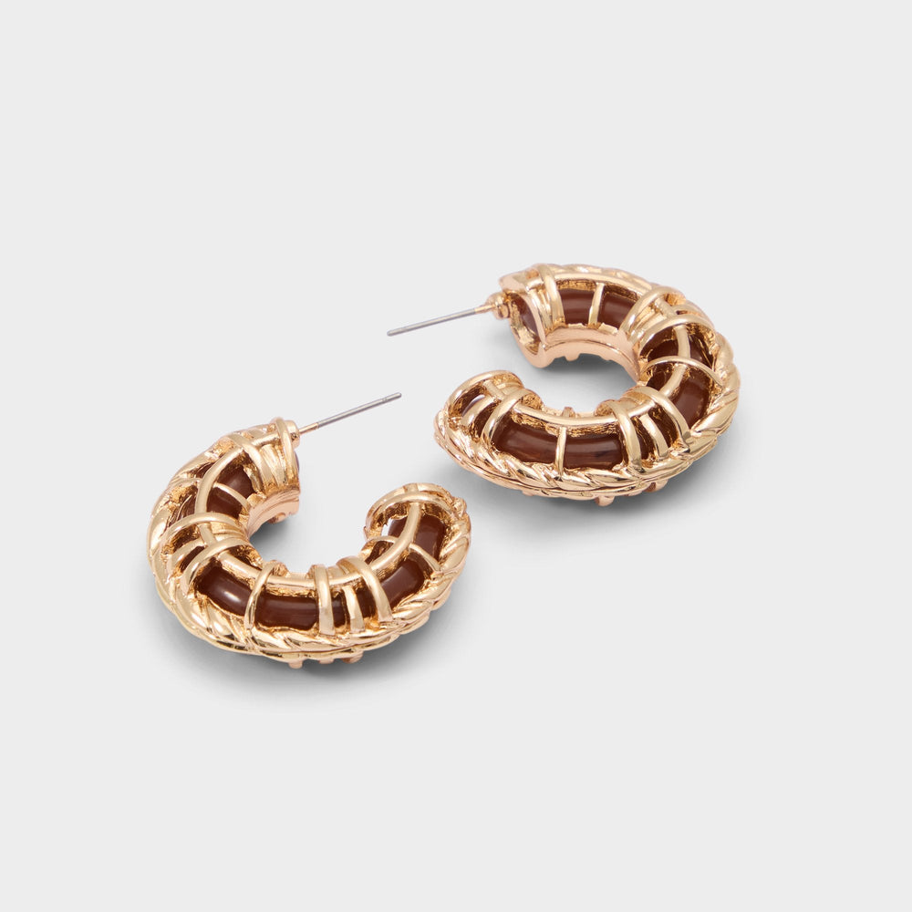 Cagedhoop in Other Brown - Hoop earrings