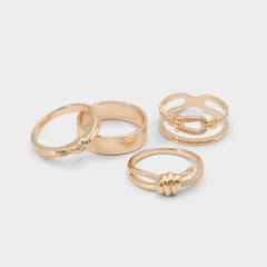 Knotta in Gold Clear Multi - Multi finger rings