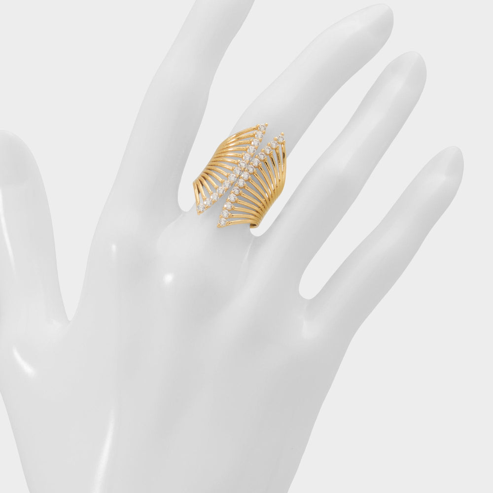 Glimmery in Gold Clear Multi - Stackable rings