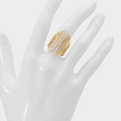 Glimmery in Gold Clear Multi - Stackable rings