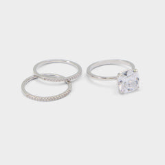 Lothoamas in Silver Clear Multi - Ring