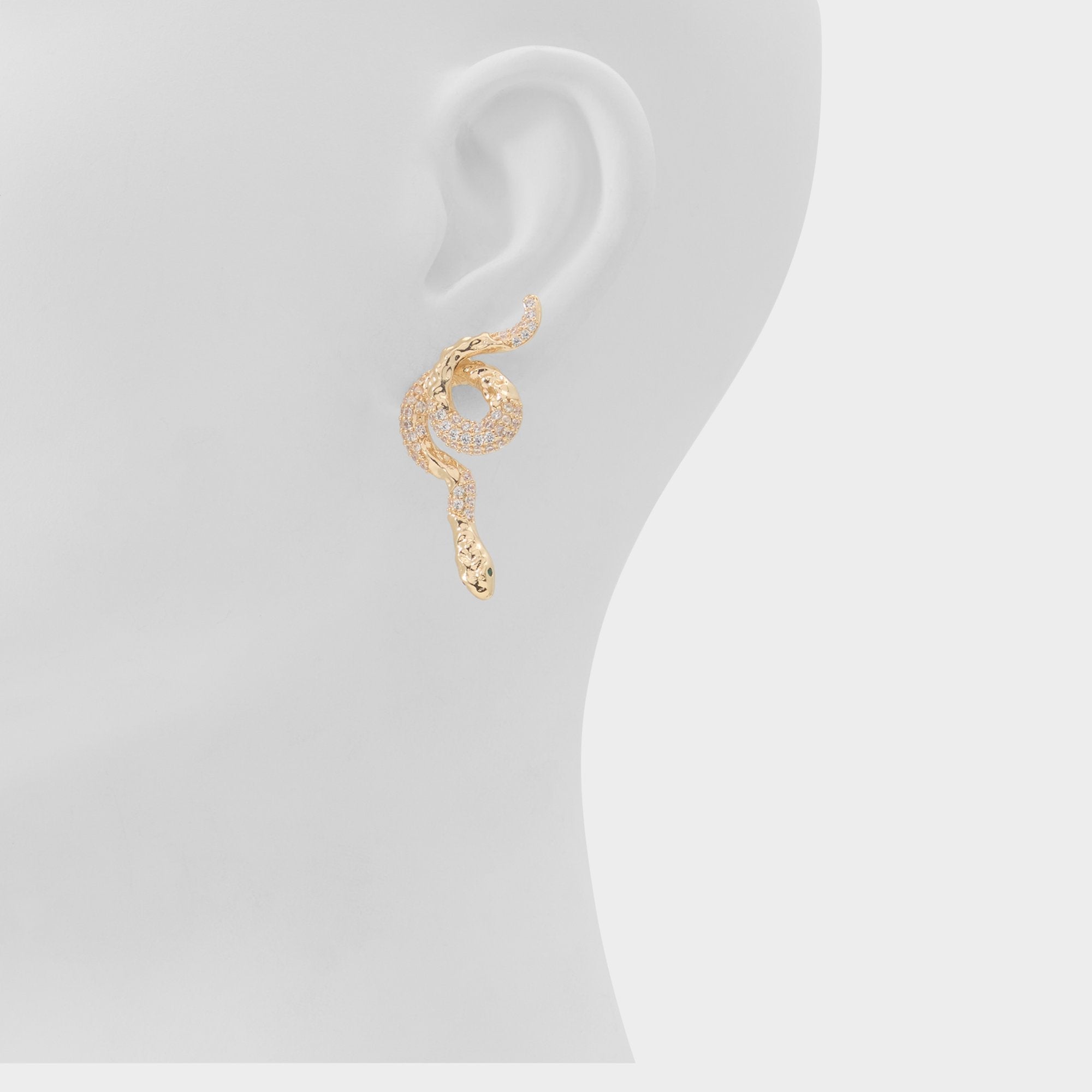 Serpenta in Gold Clear Multi - Chandelier earrings