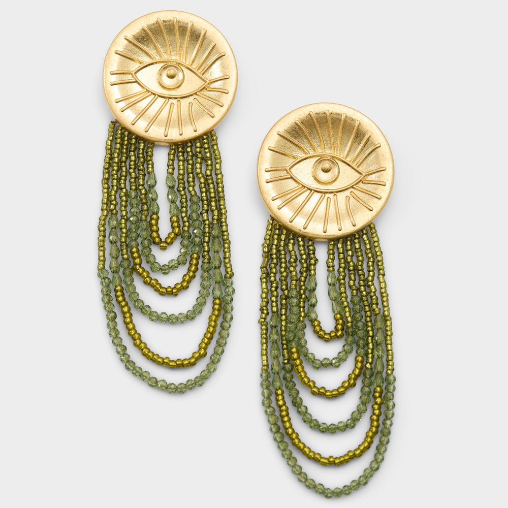 Eyeconic in Green - Chandelier earrings