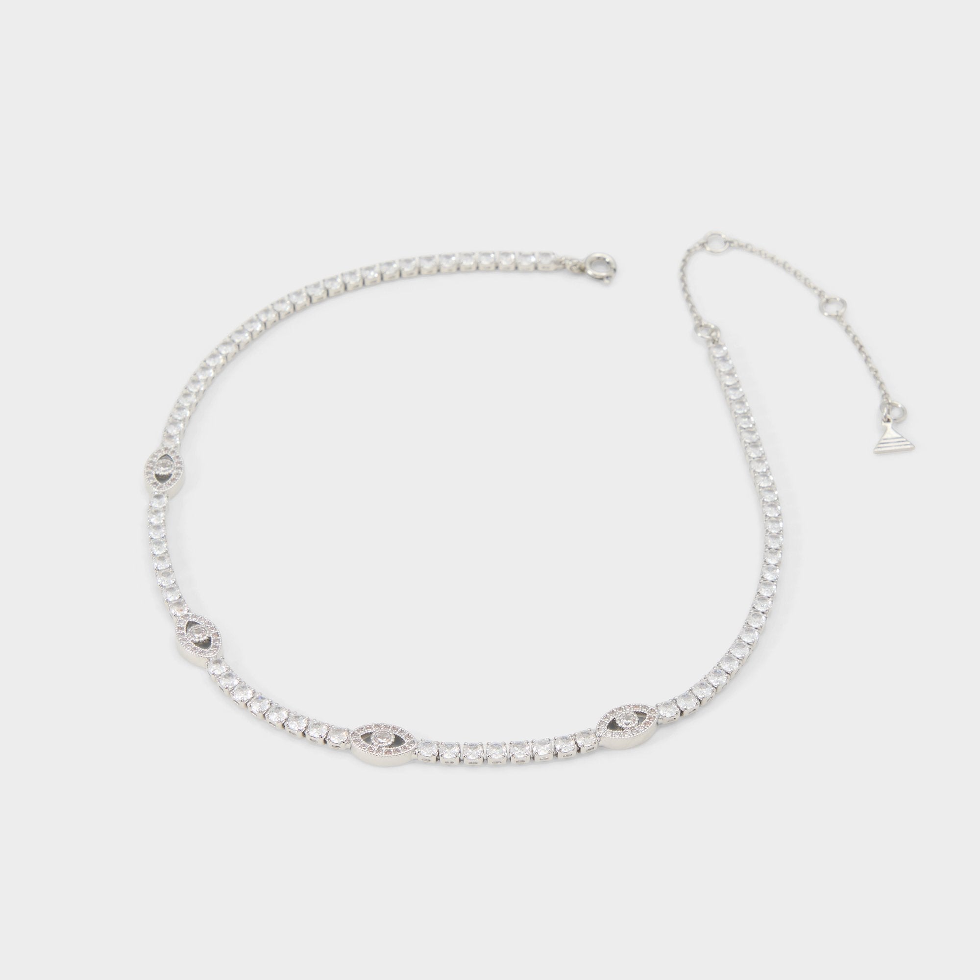 Elbaeraen in Silver Clear Multi - Choker necklace