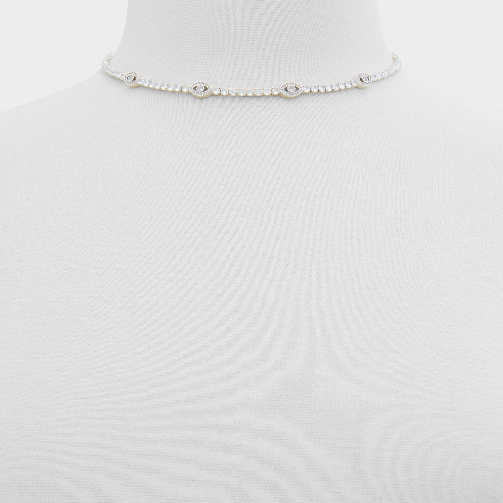 Elbaeraen in Silver Clear Multi - Choker necklace
