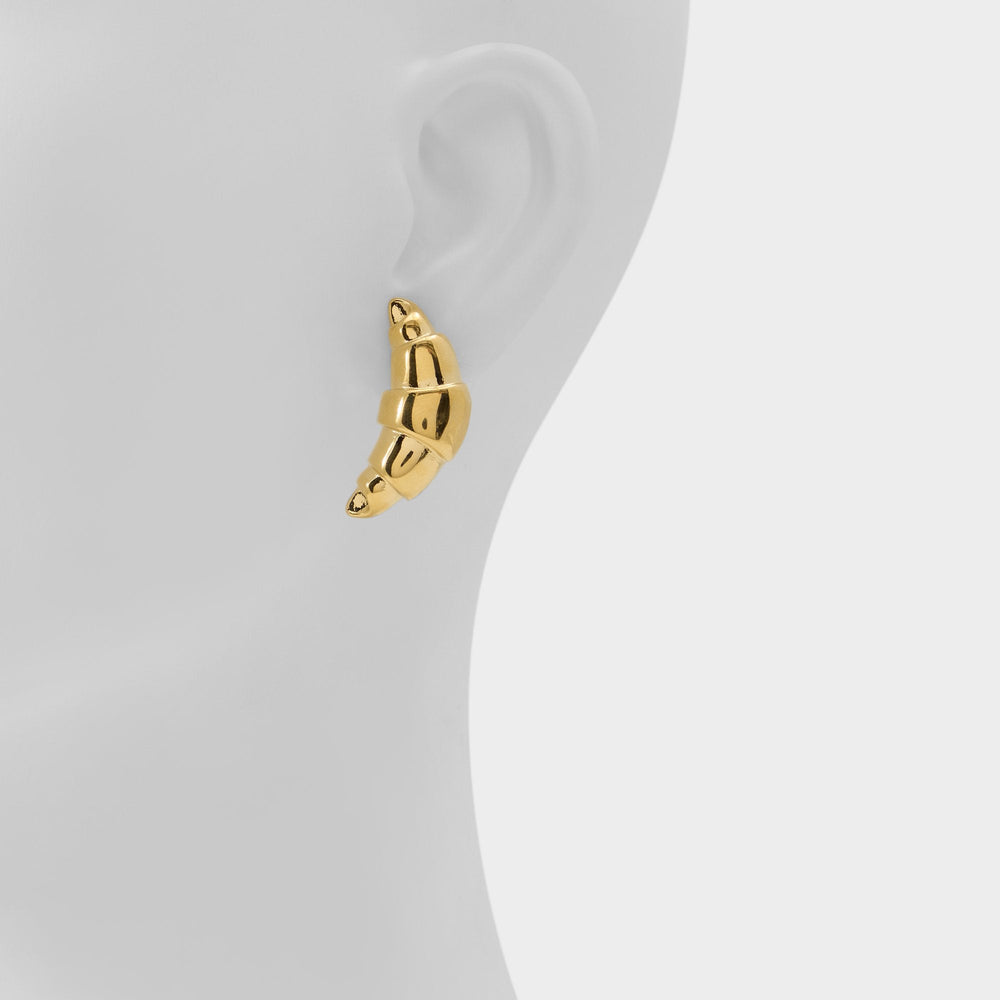 Croissants Gold Women's Stainless Steel - Button earrings